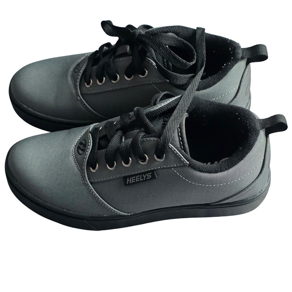 Heelys Kids Gray Lace Up Roller Shoes Sneakers Size 4 Youth